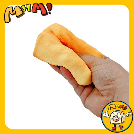 MHM Squishy Series Yellow Baked Rice Cake Slow Rebound Food Simulation Sticky Soft Stress Relief Toy