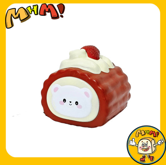 MHM Squishy food series snow bear monster Chicken rolls (chocolate flavor) sticky hand simulation food animal anthropomorphic wet soft slow rebound decompression toy adult decompression toy sensory toy