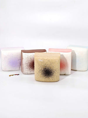 MHM mousse cake squishy collection assorted flavors purple strawberry oreo and blue cake slices