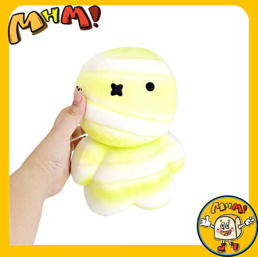 MHM Squishy Festival Series Giant Mummy (Green) Sticky Hand Simulation Animal Personification Moist Soft Slow Rebound Stress Relieving Toy Adult Stress Relieving Toy Sensory Toy