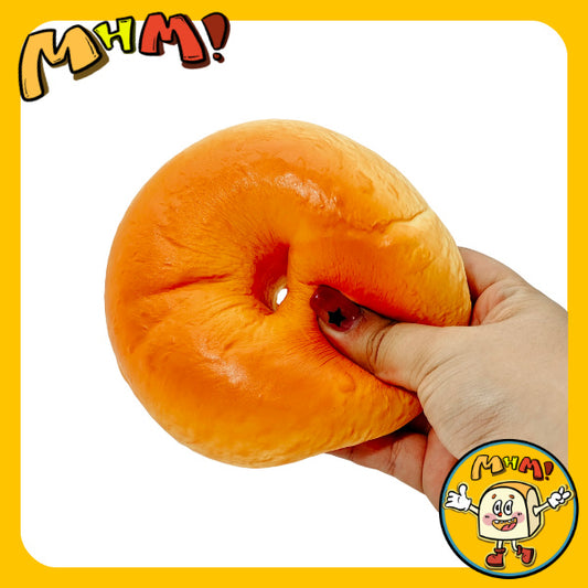 MHM Squishy Super Bagel Slow Rebound Food Simulation Sticky Soft Stress Relief Toy