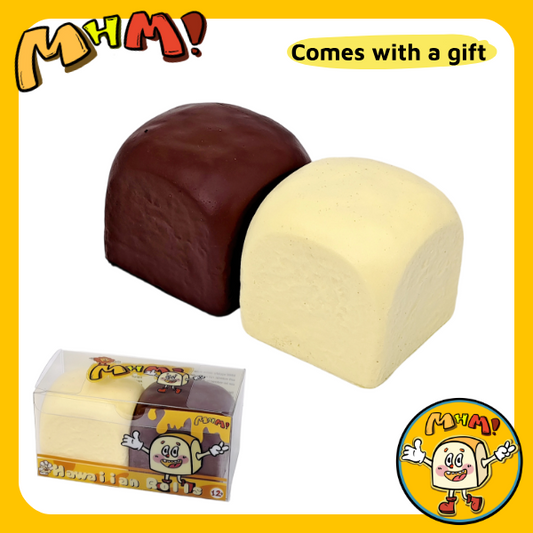 MHM Squishy Series Hawaiian Rolls Slow Rebound Soft Toys（chocolate）, Taba Squishy, Stress Relief Toy