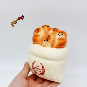Cute Multi-Face Baguette Bread Stress Relief Squishy alternate view 10