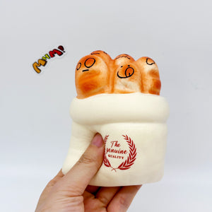 Cute Multi-Face Baguette Bread Stress Relief Squishy alternate view 12