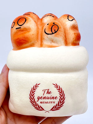 Cute Multi-Face Baguette Bread Stress Relief Squishy - squishy stress relief toy detail shot