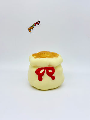 Lucky Gold Coin Pouch Squeeze Toy: Good Luck by Your SideSuper So - soft slow rise fidget toy front view