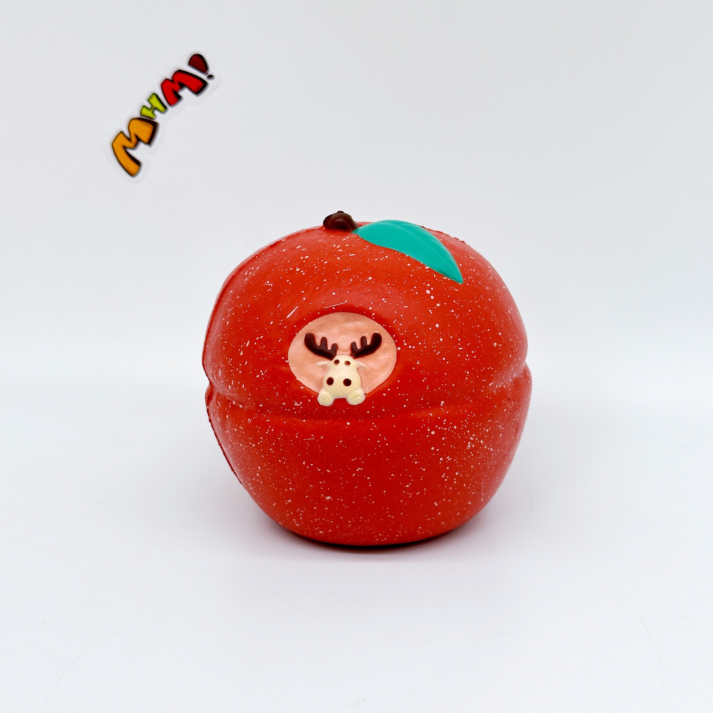 Slow Rise Apple Squishy with Cute Deer Squeeze Away Stress - slow rising squishy toy product photo