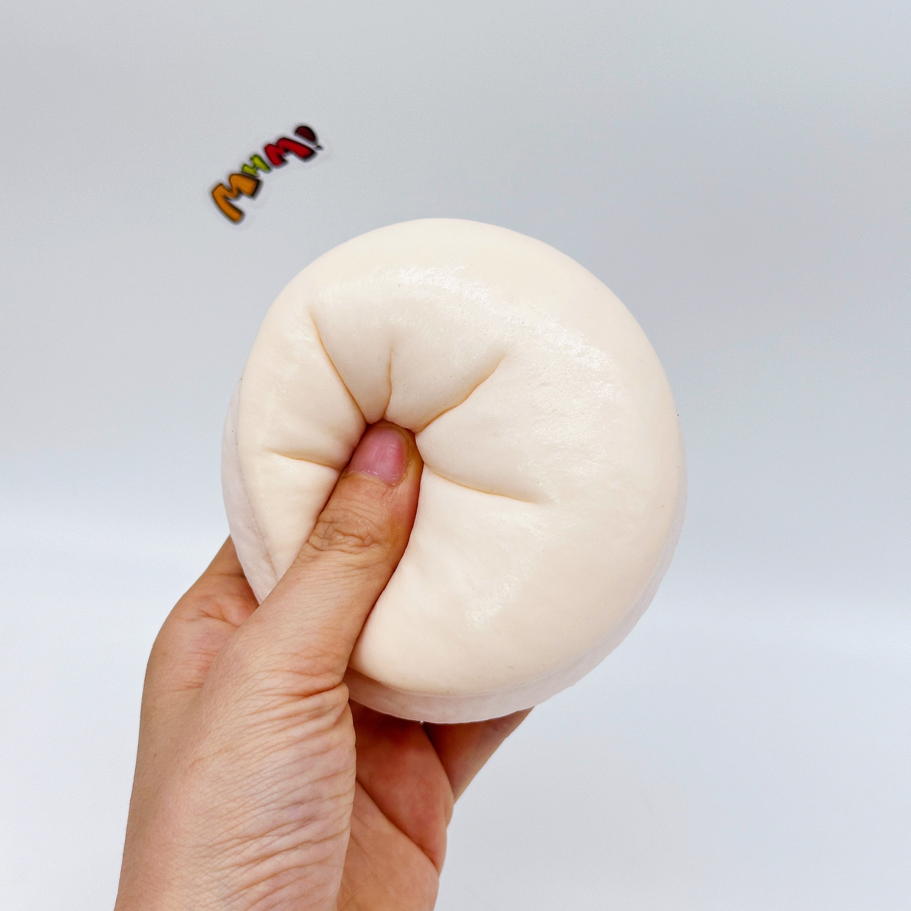 Kawaii Pink Mochi Slow Rise Squishy Toy - kawaii squishy toy close up