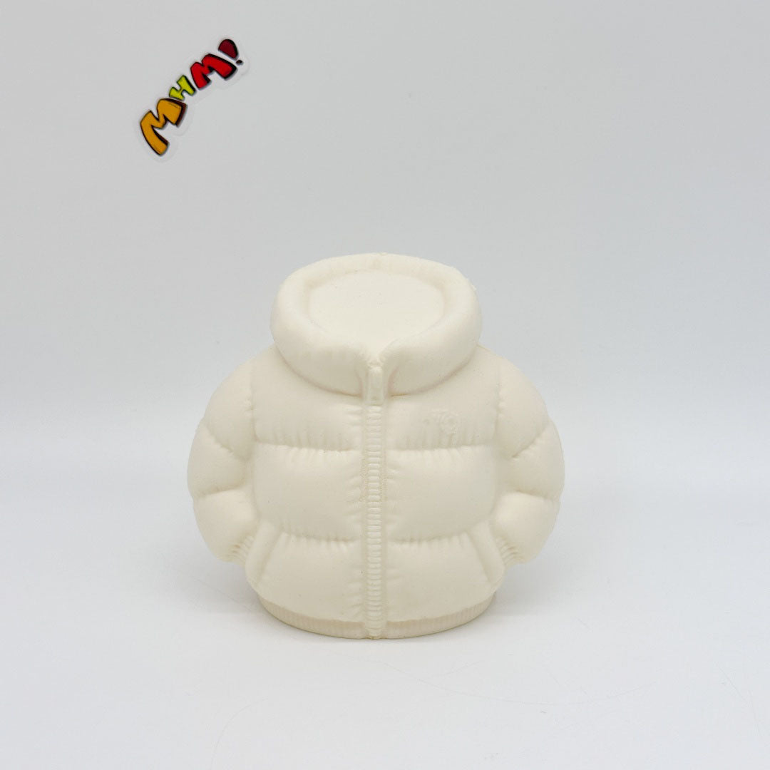 Cute Down Jacket Stress Relief Squishy - slow rising squeeze toy side angle view