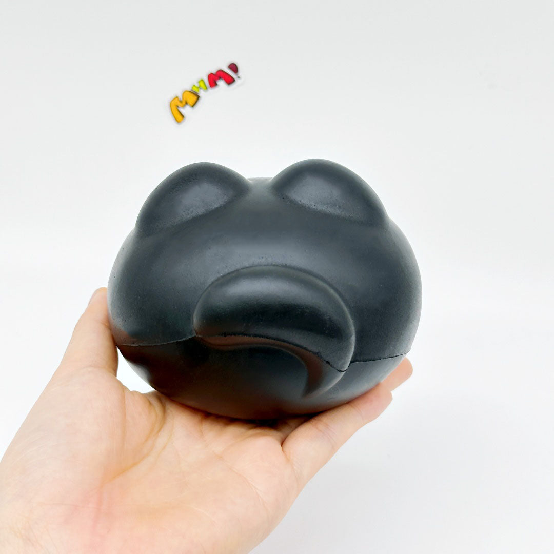 Slow Rise Black Cat Lava Bun Squishy Squeeze Away Stress! - slow rise fidget toy texture close up