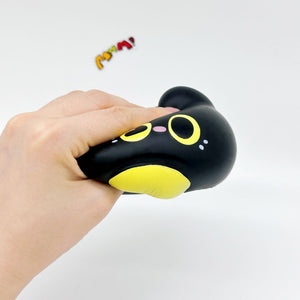 Slow Rise Black Cat Lava Bun Squishy Squeeze Away Stress! - cute squishy toy packaging display