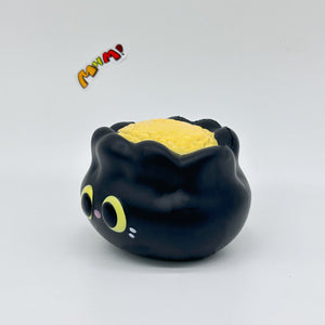 Kawaii Black Cat Siu Mai Slow Rise Squishy Toy - soft slow rise fidget toy front view