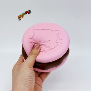 Kawaii Strawberry Cookie Squishy with Kitty Emboss: Ultra Soft &  - cute squishy toy packaging display