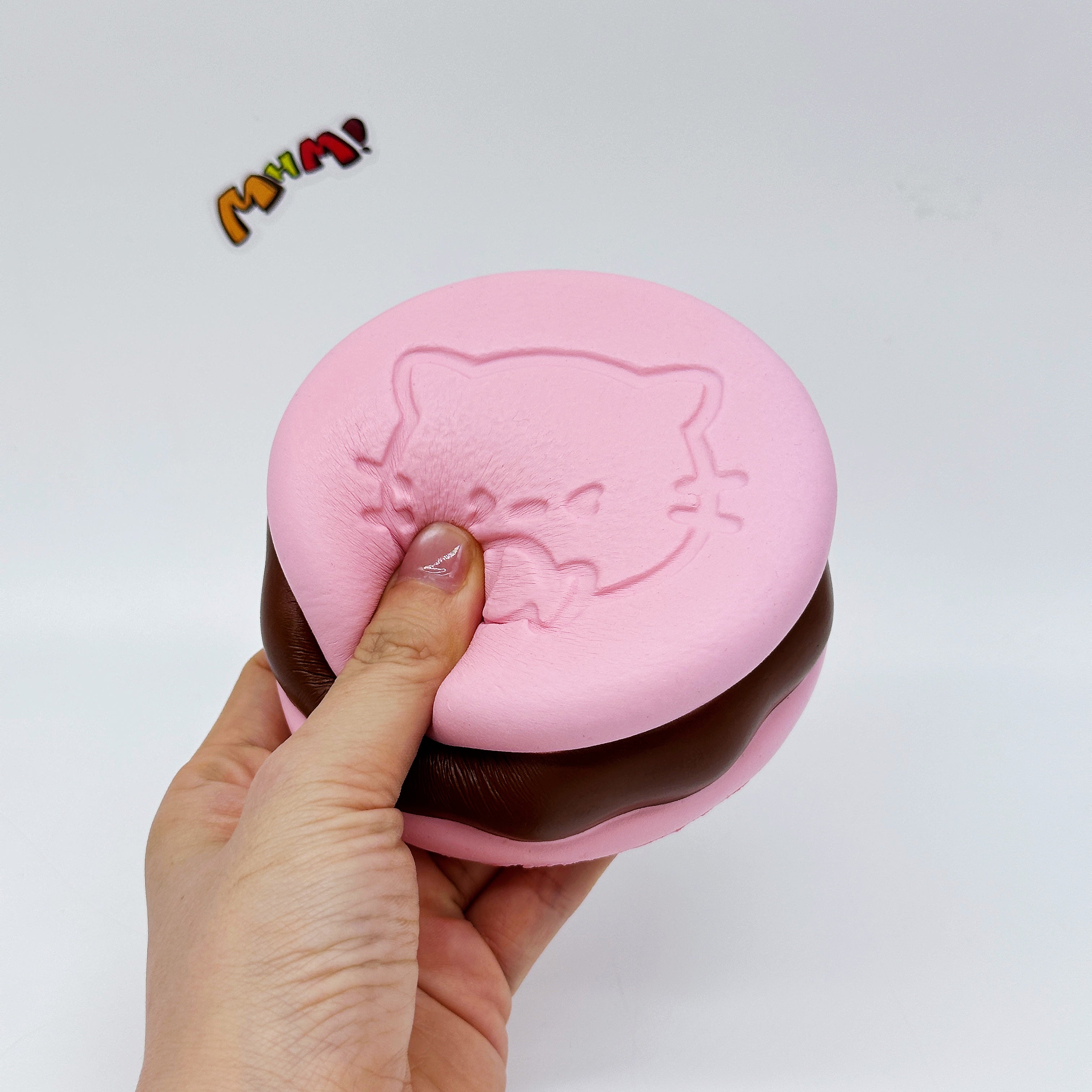 Kawaii Strawberry Cookie Squishy with Kitty Emboss: Ultra Soft &  - cute squishy toy packaging display
