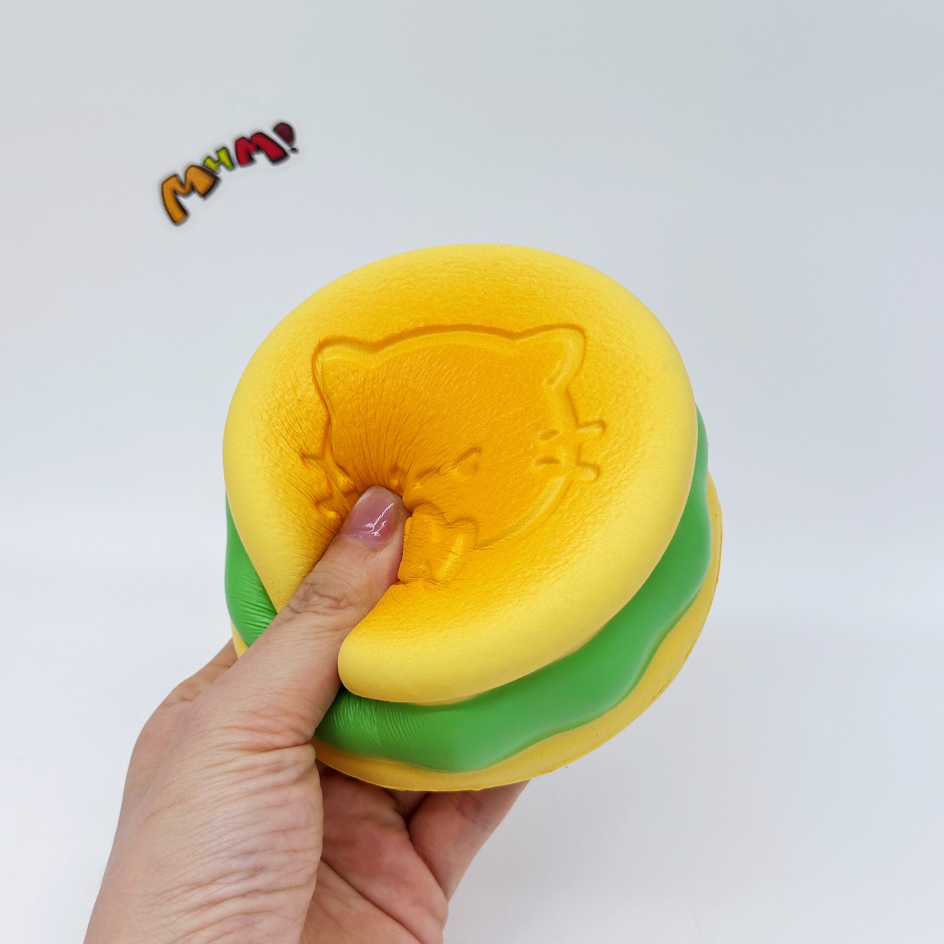 Kawaii Original Flavor Cookie Squishy with Kitty Emboss: Ultra So - soft foam stress relief squeeze toy