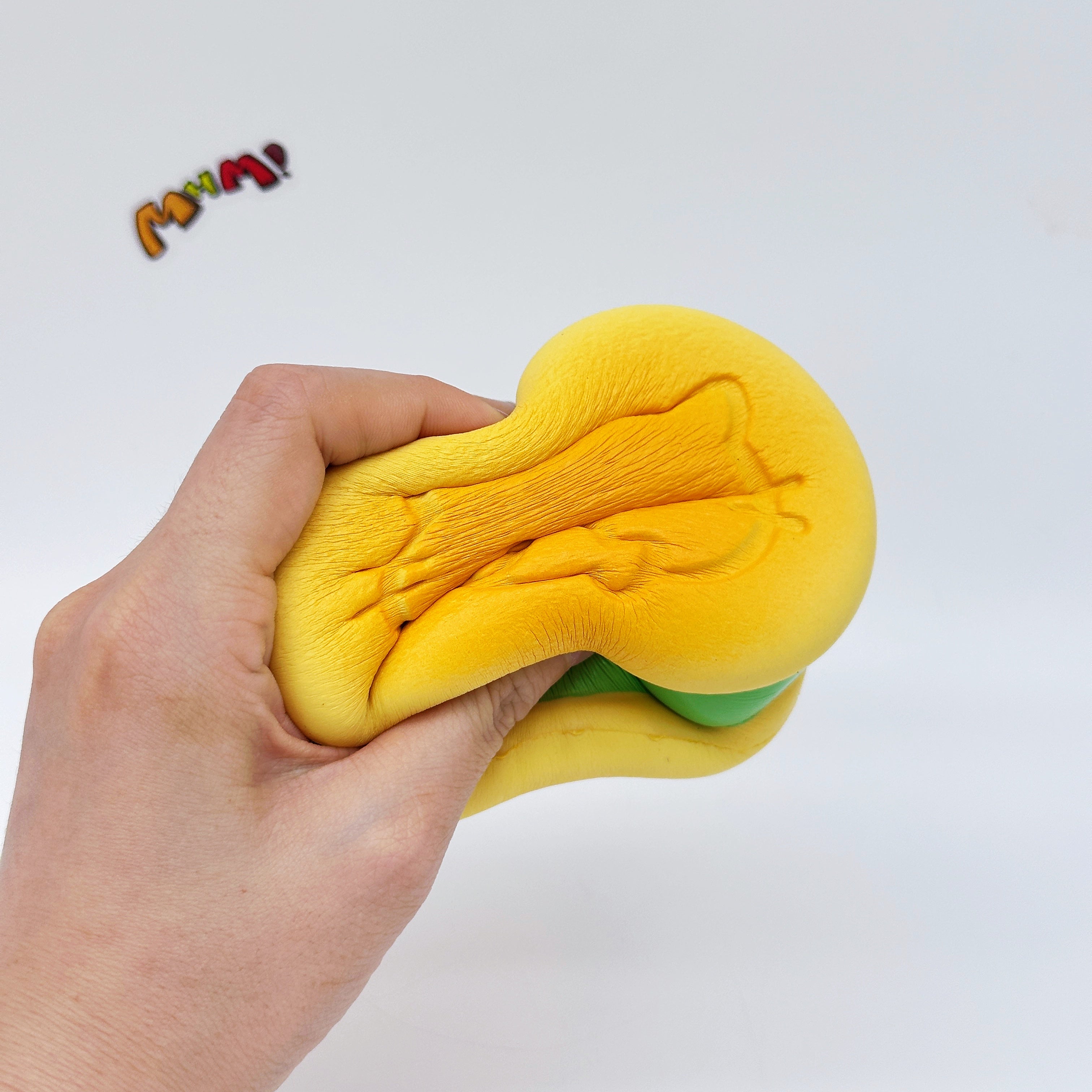 Kawaii Original Flavor Cookie Squishy with Kitty Emboss: Ultra So - slow rising toy top view