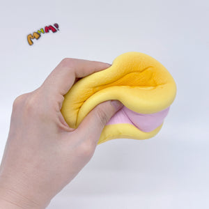Kawaii Original Flavor Cookie Squishy with Kitty Emboss: Ultra So - slow rise toy hand squeeze demo