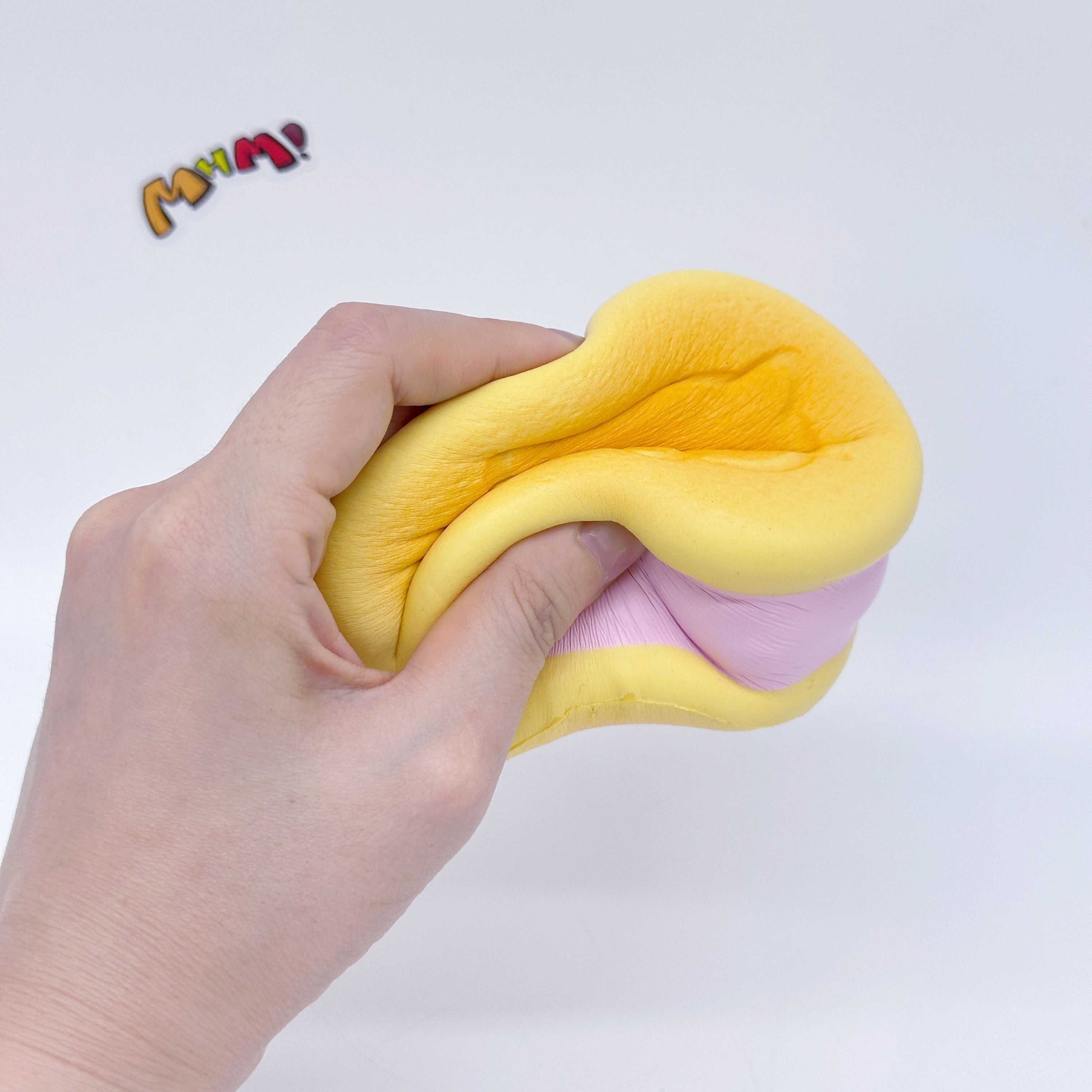 Kawaii Original Flavor Cookie Squishy with Kitty Emboss: Ultra So - slow rise toy hand squeeze demo