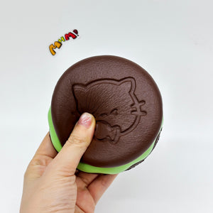 Kawaii Chocolate Cookie Squishy with Kitty Emboss: Ultra Soft & S - cute squishy toy packaging display