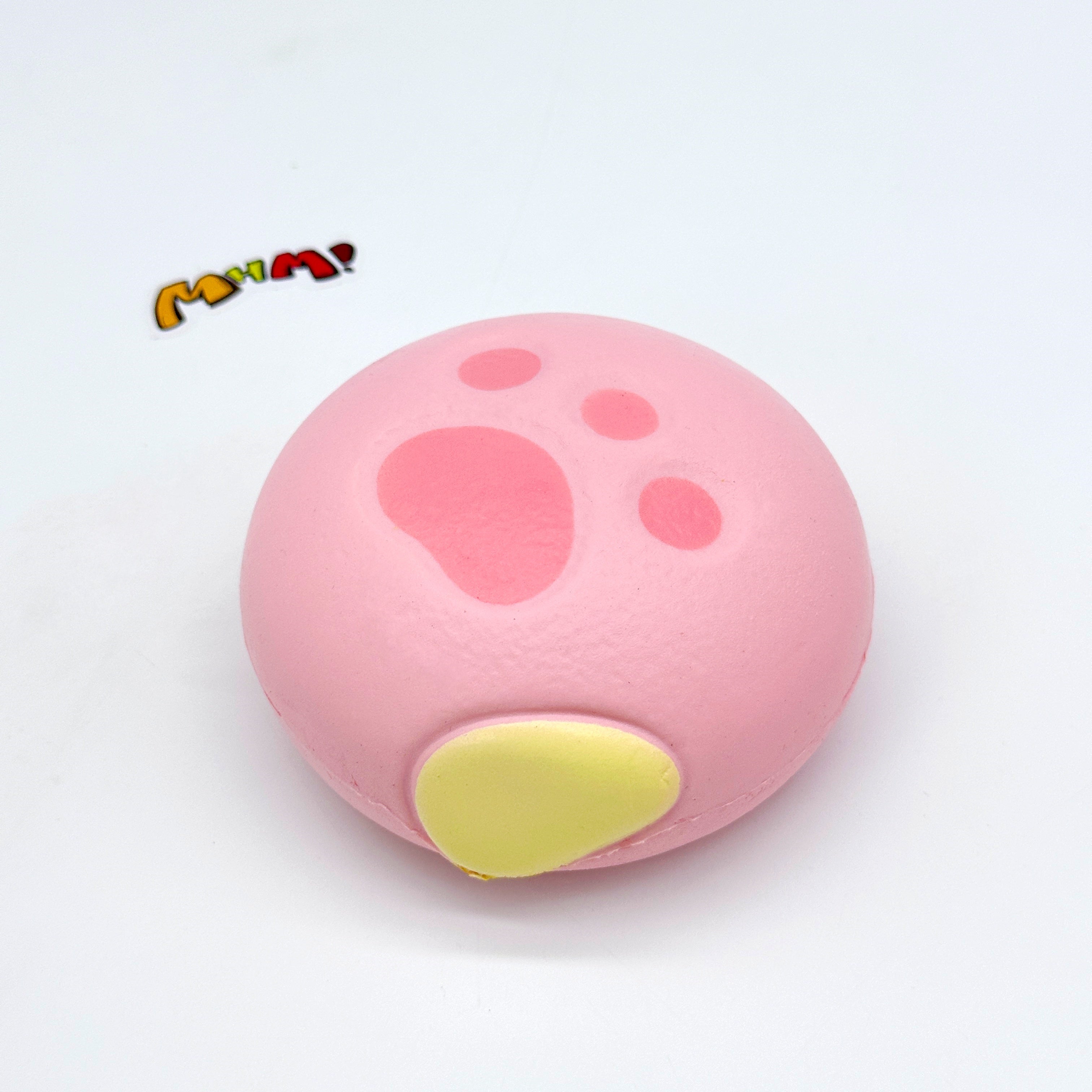 Slow Rise Cat Paw Lava Bun Squishy Squeeze Away Stress! - slow rising squeeze toy side angle view