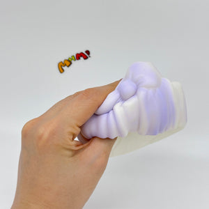 Cute Two-Tier Cake Stress Relief Squishy with Bow - soft foam stress relief squeeze toy