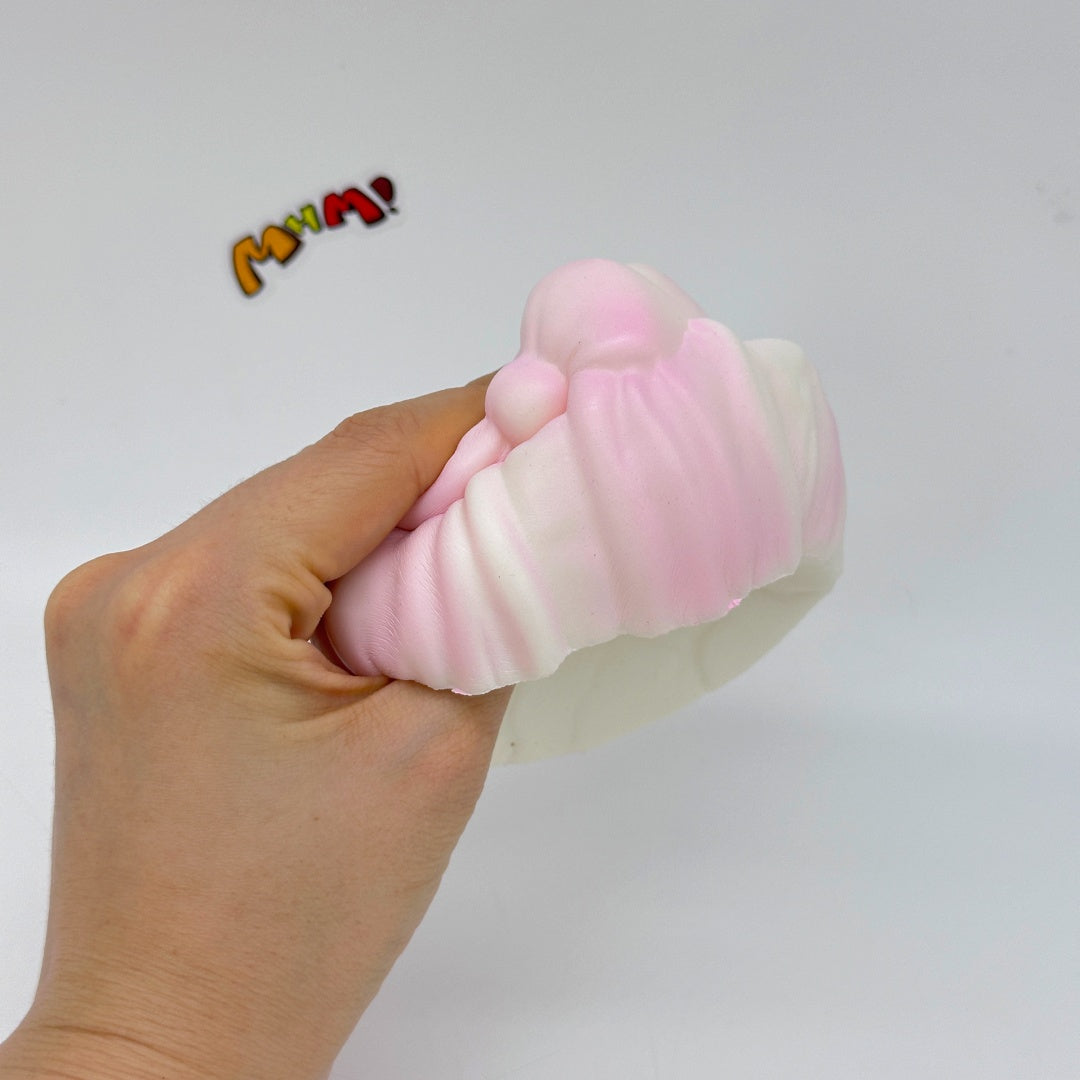 Cute Two-Tier Cake Stress Relief Squishy with Bow - cute squishy toy packaging display