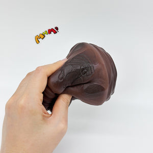 Cute Dirty Bun Slow Rise Squishy Toy - slow rise fidget toy texture close up