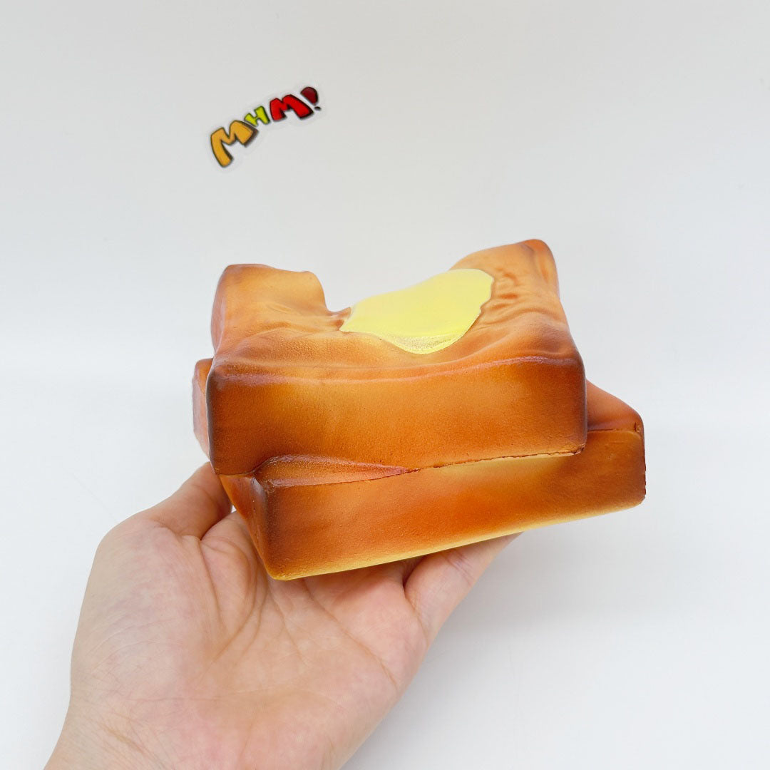 Cute Condensed Milk Bao Toast Stress Relief Squishy - squishy stress relief toy detail shot