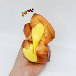 Cute Condensed Milk Bao Toast Stress Relief Squishy - kawaii squishy toy close up