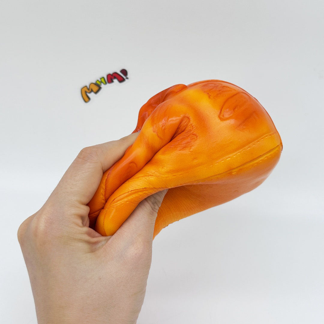 Kawaii Bread Handbag Slow Rise Squishy Toy - squishy toy size reference with hand