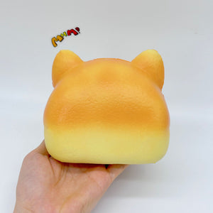Ultra-Soft Shiba Toast Squishy Slow Rise & Irresistibly Cute! - slow rise fidget toy texture close up