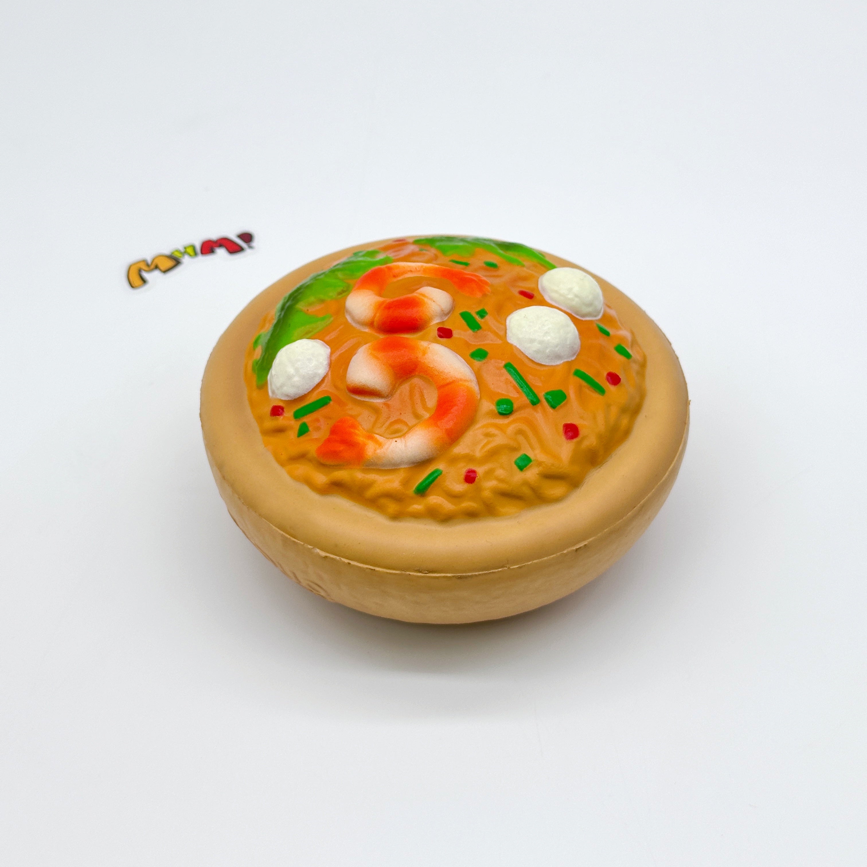 Cute Seafood Noodle Bowl Slow Rise Squishy Toy - squishy stress relief toy detail shot