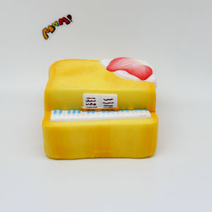 Cute Piano Bread Stress Relief Squishy - soft slow rise fidget toy front view