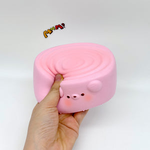 Cute Rolled Egg Stress Relief Squishy - kawaii squishy toy close up