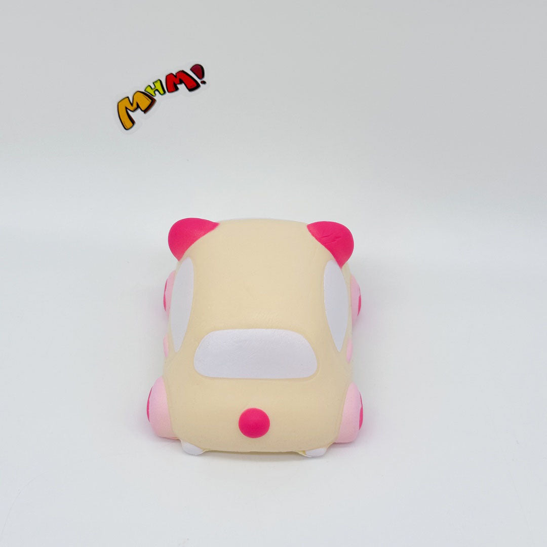 Slow Rise Cute Bear Car Squishy Squeeze Away Stress - slow rising squeeze toy side angle view