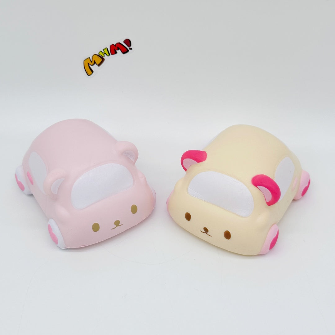 Slow Rise Cute Bear Car Squishy Squeeze Away Stress - slow rising squishy toy product photo