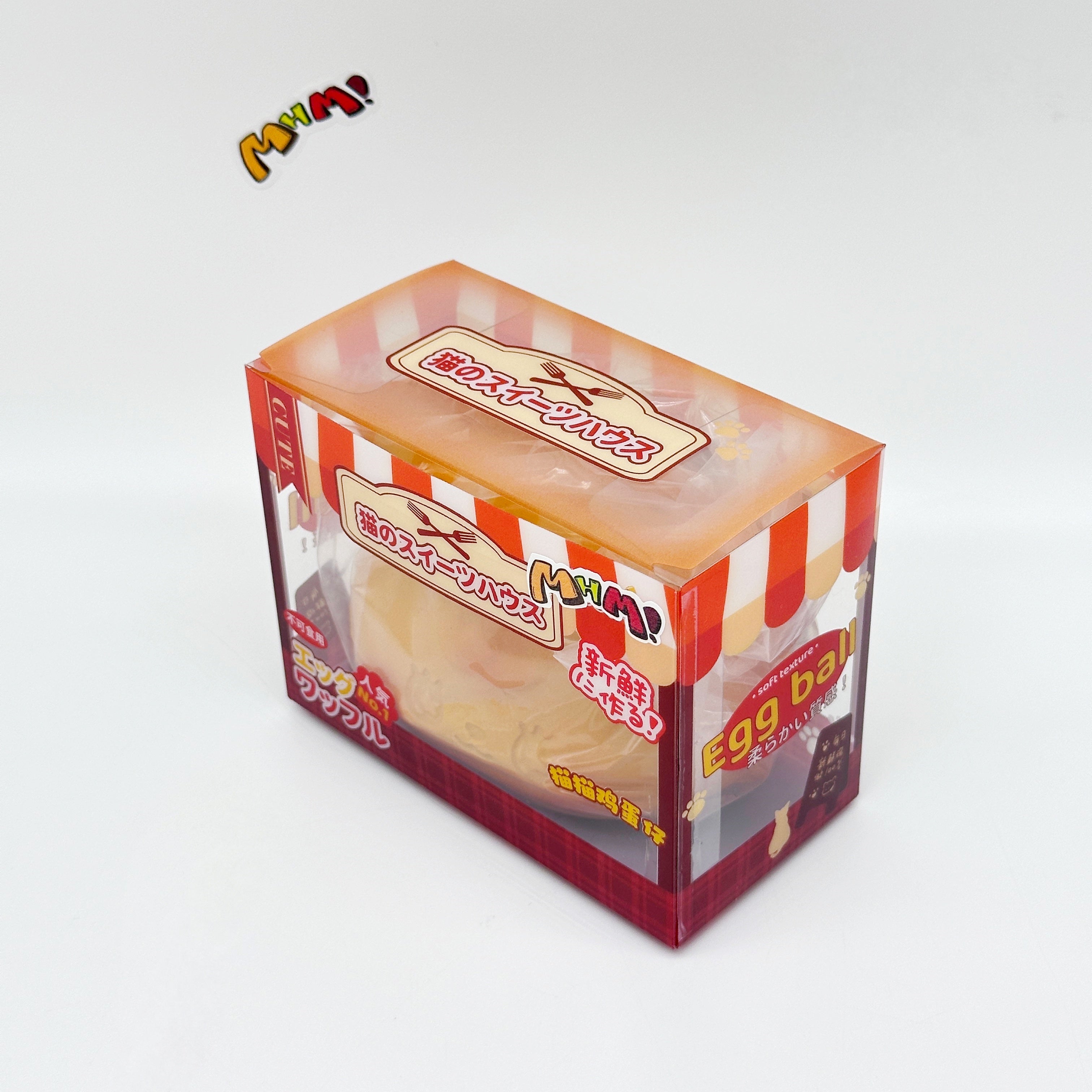 Cat Egg Waffle Slow Rise Squishy Toy - slow rising toy top view