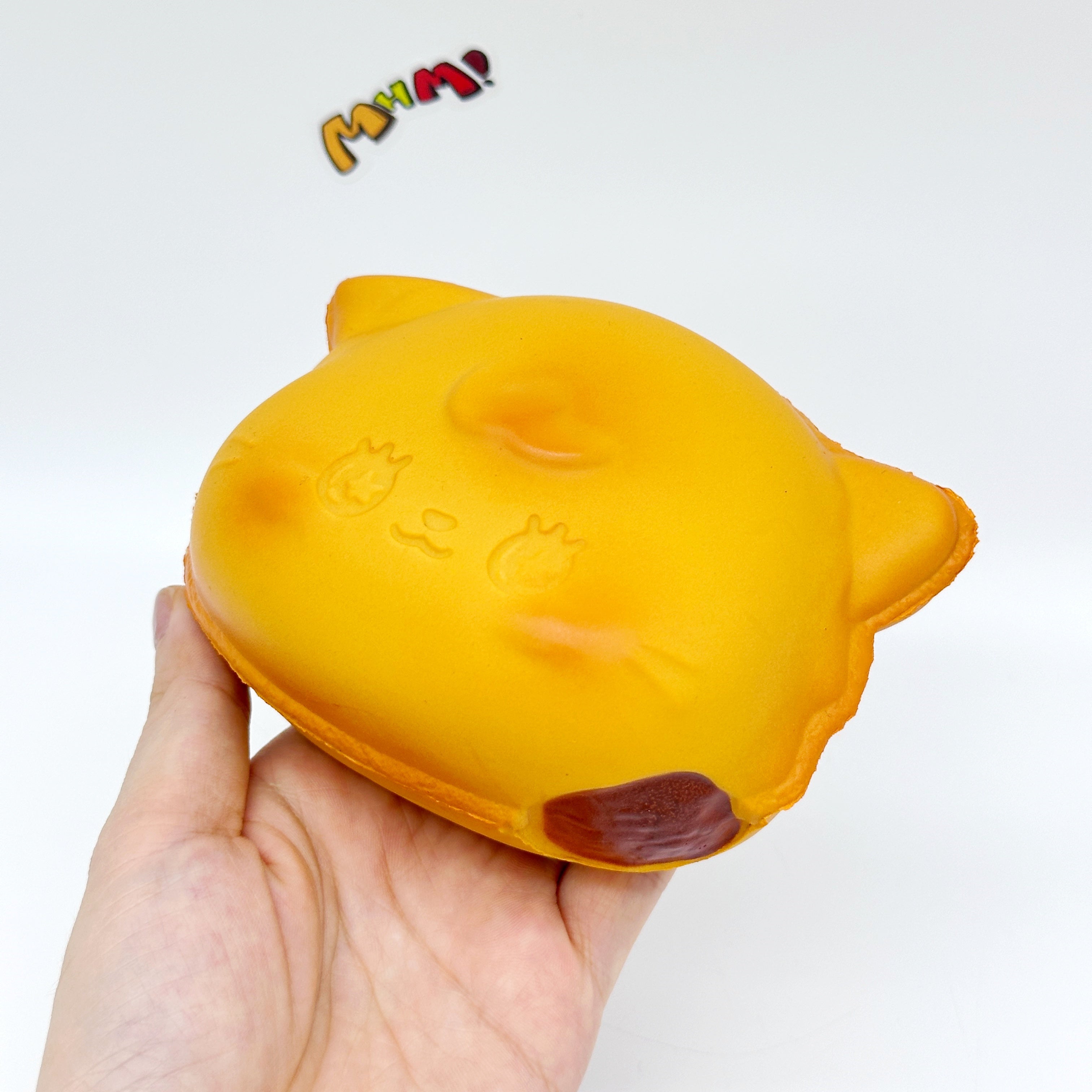 Cat Egg Waffle Slow Rise Squishy Toy - slow rise fidget toy texture close up