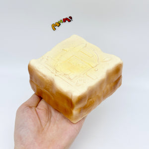 Slow Rise Cute Embossed Toast Squishy Squeeze Away Stress - kawaii squishy toy close up
