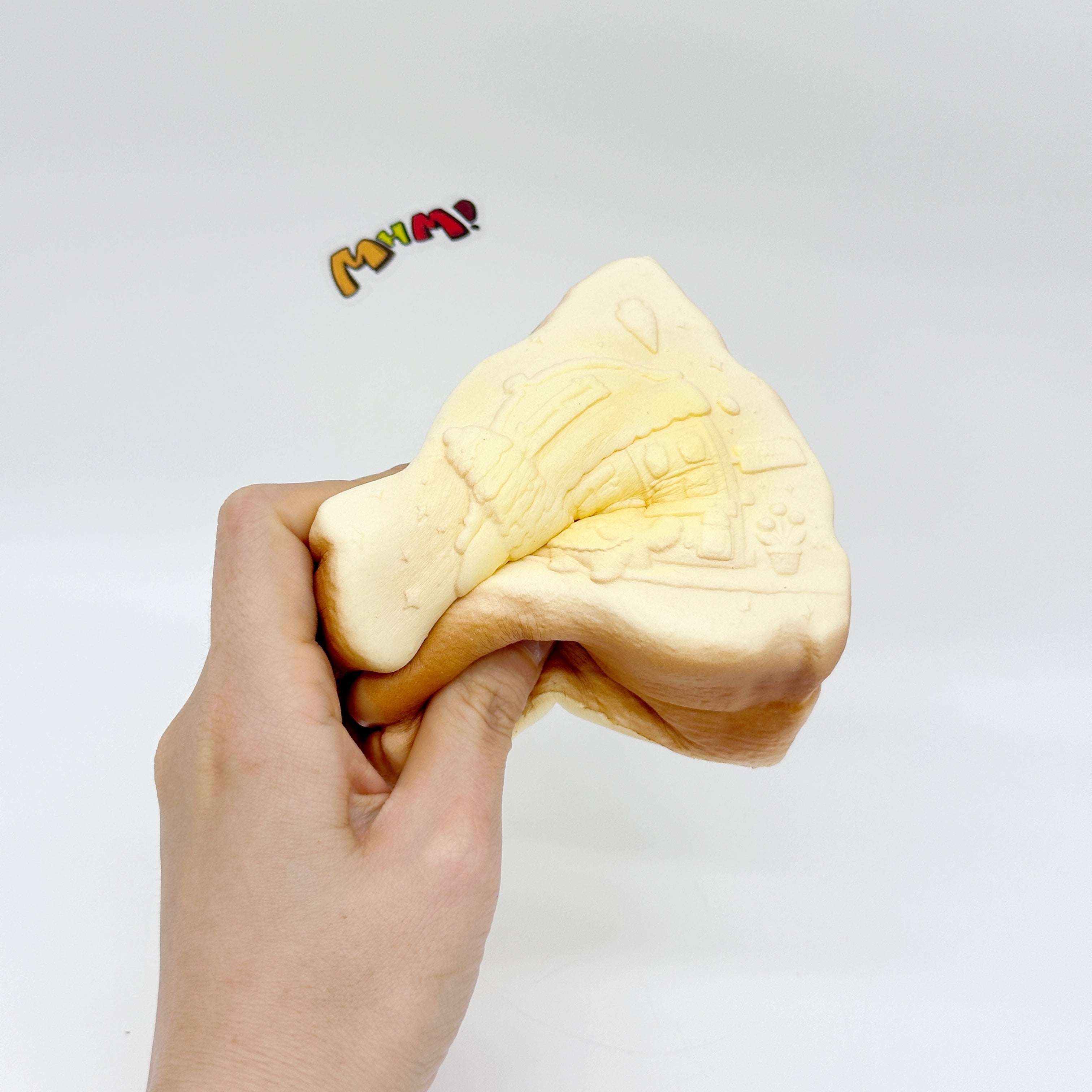 Slow Rise Cute Embossed Toast Squishy Squeeze Away Stress - cute squishy toy packaging display