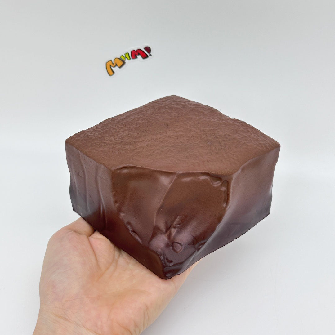 Volcano Lava Chocolate Slow Rise Squishy Toy - slow rising squeeze toy side angle view