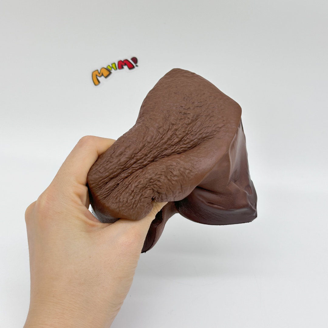 Volcano Lava Chocolate Slow Rise Squishy Toy - slow rise fidget toy texture close up