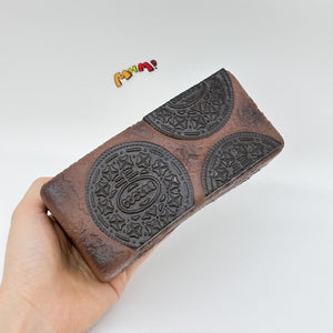 Cute Oreo Brownie Stress Relief Squishy - slow rising squeeze toy side angle view