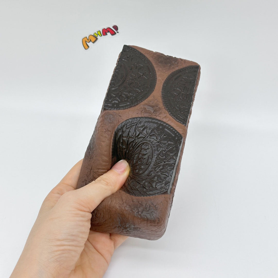 Cute Oreo Brownie Stress Relief Squishy - kawaii squishy toy close up