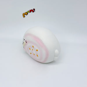 Sleepy Seal Squishy | Cute Pink Swirl Cream Slow Rising Stress Re - soft slow rise fidget toy front view