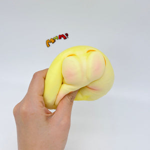 Slow Rise Cute Rabbit Suzhou Pastry Squishy Squeeze Away Stress! - squishy toy size reference with hand