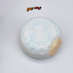Milk Cookie Squishy | Cute Cow Print Milk Biscuit Slow Rising Str - soft slow rise fidget toy front view
