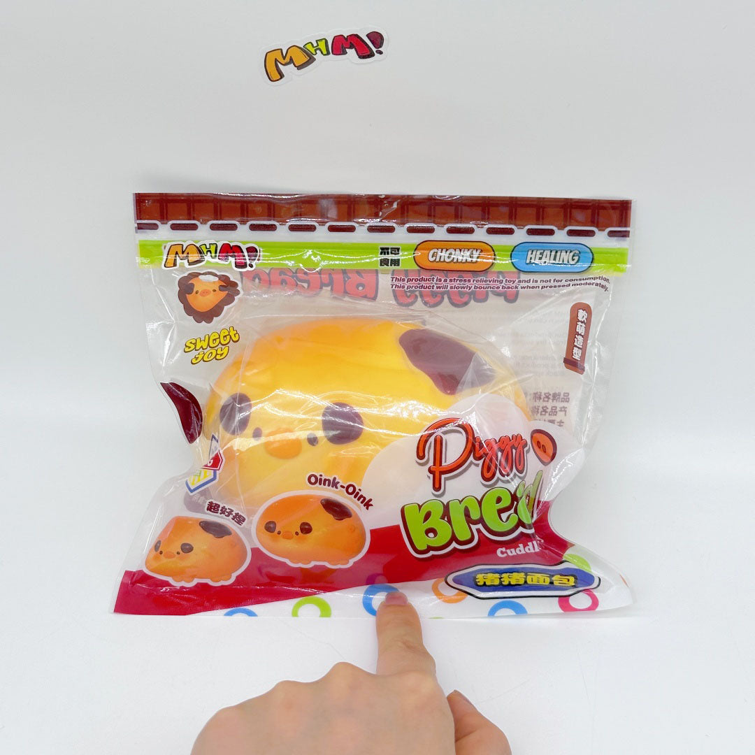 Ultra-Soft Pig Bread Loaf Slow Rise & Irresistibly Realistic! - squishy toy size reference with hand