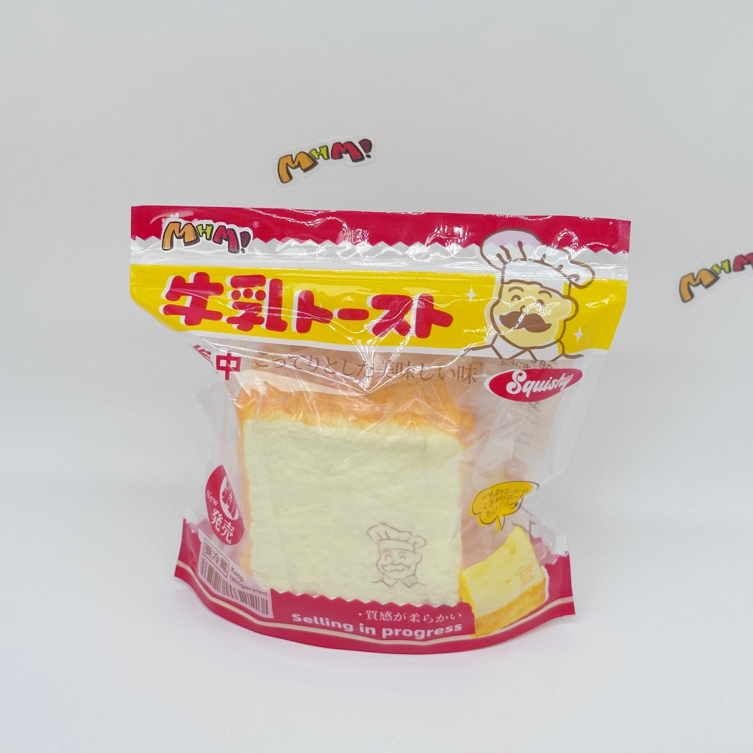 Thick Cut Toast Slow Rise Squishy Toy - squishy toy size reference with hand