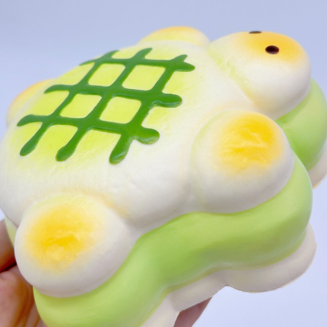 Slow Rise Cute Turtle Cookie Squishy Squeeze Away Stress! - soft slow rise fidget toy front view